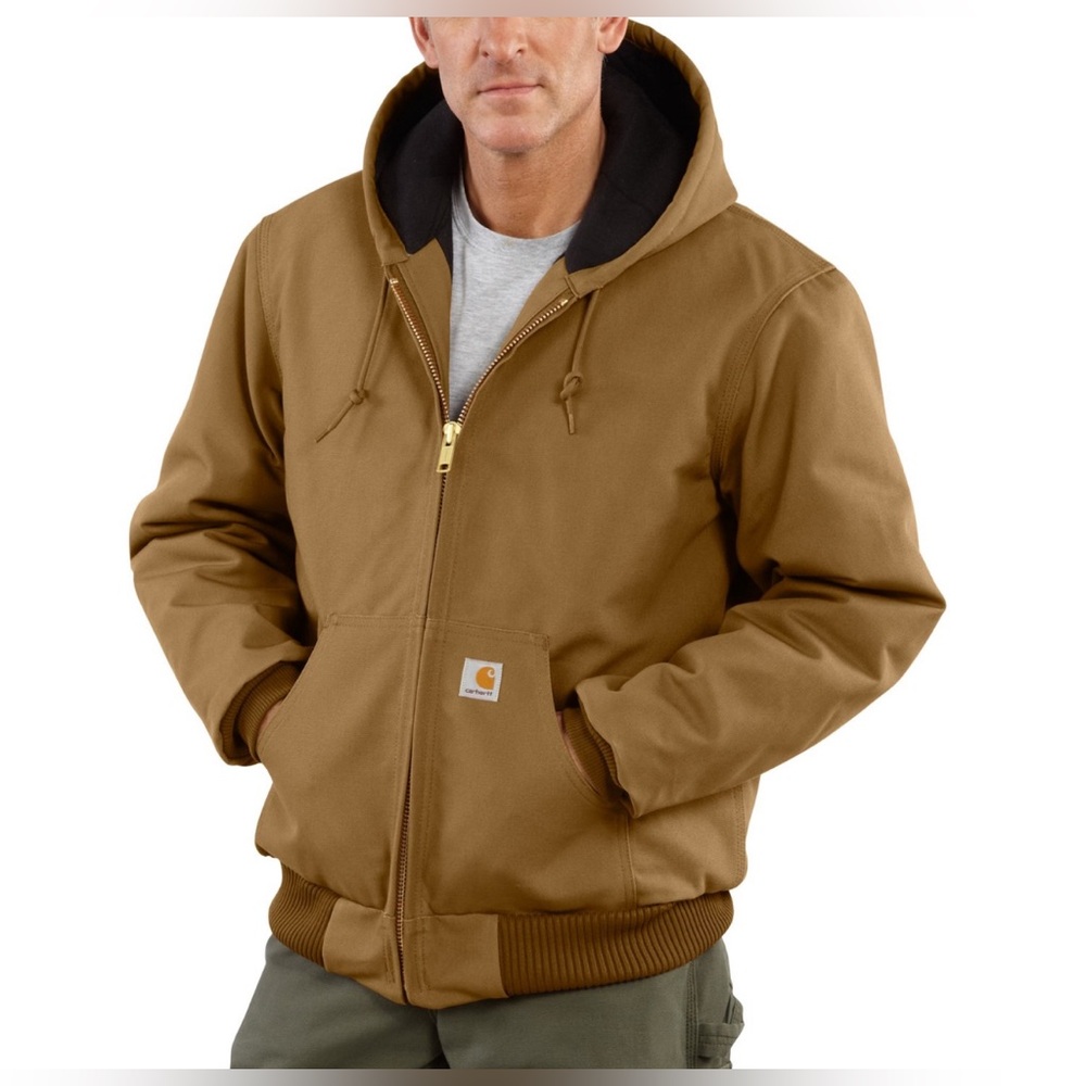 Carhartt J140 Active Quilted Flannel-Lined Jacket - Insulated, Factory XXL brown